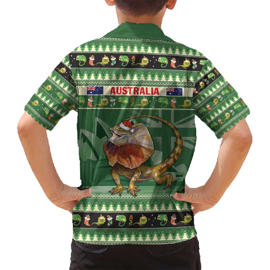 Aussie Frilled Lizard Family Matching Summer Maxi Dress and Hawaiian Shirt Merry Christmas