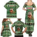 Aussie Frilled Lizard Family Matching Summer Maxi Dress and Hawaiian Shirt Merry Christmas