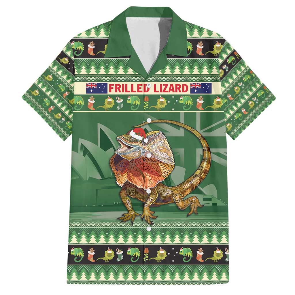 Aussie Frilled Lizard Family Matching Summer Maxi Dress and Hawaiian Shirt Merry Christmas