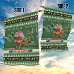 Aussie Frilled Lizard Garden Flag Merry Christmas