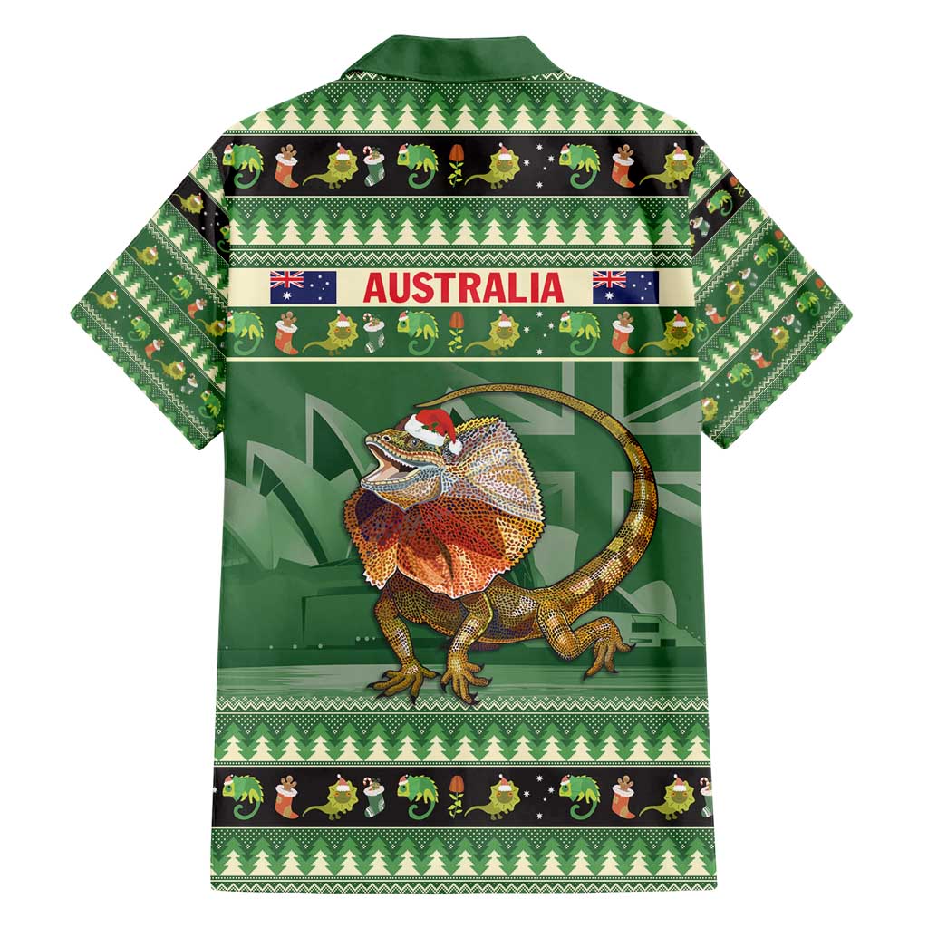 Aussie Frilled Lizard Hawaiian Shirt Merry Christmas