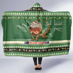 Aussie Frilled Lizard Hooded Blanket Merry Christmas