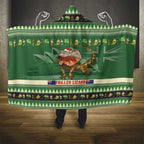 Aussie Frilled Lizard Hooded Blanket Merry Christmas
