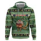 Aussie Frilled Lizard Hoodie Merry Christmas