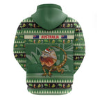 Aussie Frilled Lizard Hoodie Merry Christmas