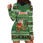 Aussie Frilled Lizard Hoodie Dress Merry Christmas