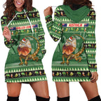 Aussie Frilled Lizard Hoodie Dress Merry Christmas