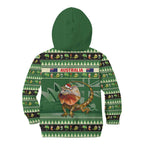 Aussie Frilled Lizard Kid Hoodie Merry Christmas