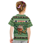 Aussie Frilled Lizard Kid T Shirt Merry Christmas