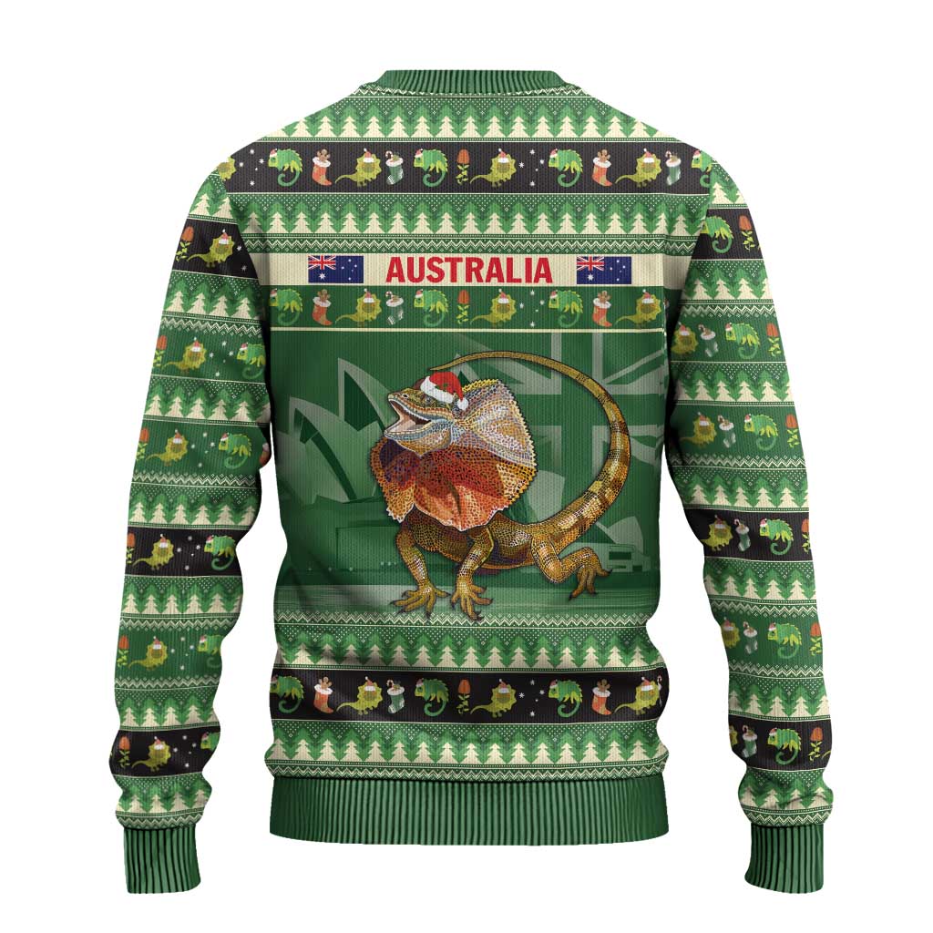 Aussie Frilled Lizard Ugly Christmas Sweater Merry Christmas
