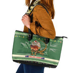 Aussie Frilled Lizard Leather Tote Bag Merry Christmas