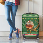 Aussie Frilled Lizard Luggage Cover Merry Christmas