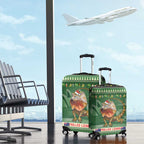 Aussie Frilled Lizard Luggage Cover Merry Christmas