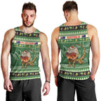 Aussie Frilled Lizard Men Tank Top Merry Christmas