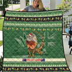 Aussie Frilled Lizard Quilt Merry Christmas