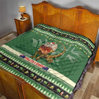 Aussie Frilled Lizard Quilt Merry Christmas