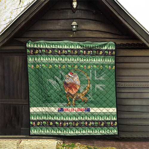 Aussie Frilled Lizard Quilt Merry Christmas