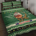 Aussie Frilled Lizard Quilt Bed Set Merry Christmas