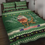 Aussie Frilled Lizard Quilt Bed Set Merry Christmas