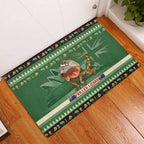 Aussie Frilled Lizard Rubber Doormat Merry Christmas