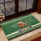 Aussie Frilled Lizard Rubber Doormat Merry Christmas