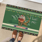 Aussie Frilled Lizard Rubber Doormat Merry Christmas