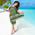 Aussie Frilled Lizard Sarong Merry Christmas