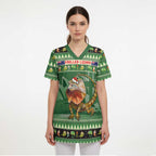 Aussie Frilled Lizard Scrub Top Merry Christmas - Aussie Hoodie