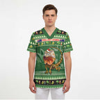 Aussie Frilled Lizard Scrub Top Merry Christmas - Aussie Hoodie