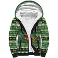 Aussie Frilled Lizard Sherpa Hoodie Merry Christmas