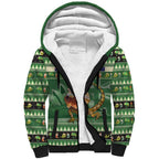 Aussie Frilled Lizard Sherpa Hoodie Merry Christmas