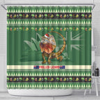 Aussie Frilled Lizard Shower Curtain Merry Christmas