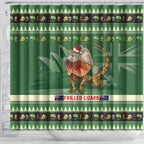 Aussie Frilled Lizard Shower Curtain Merry Christmas