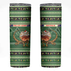 Aussie Frilled Lizard Skinny Tumbler Merry Christmas