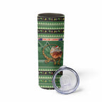 Aussie Frilled Lizard Skinny Tumbler Merry Christmas