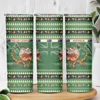 Aussie Frilled Lizard Skinny Tumbler Merry Christmas