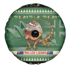 Aussie Frilled Lizard Spare Tire Cover Merry Christmas
