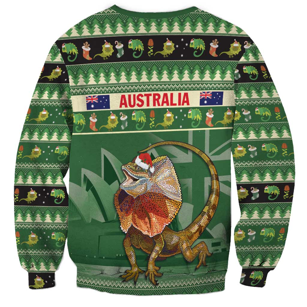 Aussie Frilled Lizard Sweatshirt Merry Christmas