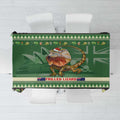 Aussie Frilled Lizard Tablecloth Merry Christmas
