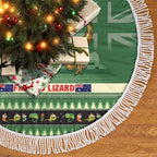Aussie Frilled Lizard Tree Skirt Merry Christmas