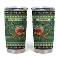 Aussie Frilled Lizard Tumbler Cup Merry Christmas