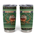 Aussie Frilled Lizard Tumbler Cup Merry Christmas