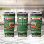 Aussie Frilled Lizard Tumbler Cup Merry Christmas