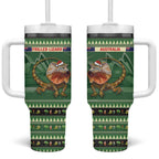 Aussie Frilled Lizard Tumbler With Handle Merry Christmas