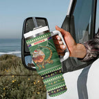 Aussie Frilled Lizard Tumbler With Handle Merry Christmas