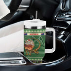 Aussie Frilled Lizard Tumbler With Handle Merry Christmas