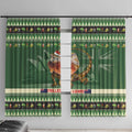 Aussie Frilled Lizard Window Curtain Merry Christmas