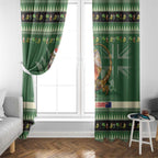 Aussie Frilled Lizard Window Curtain Merry Christmas