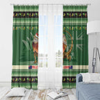 Aussie Frilled Lizard Window Curtain Merry Christmas