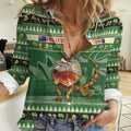 Aussie Frilled Lizard Women Casual Shirt Merry Christmas